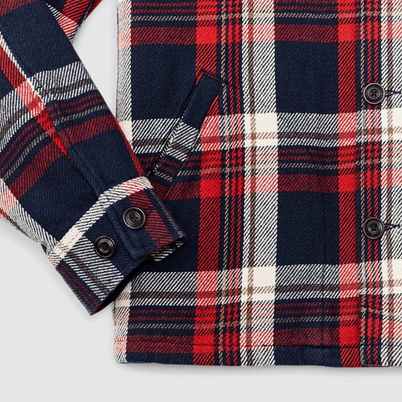 Filson Deer Island Ranch Coat Jacket in Navy Red Plaid NEW! $245 Mens Small - Picture 4 of 6
